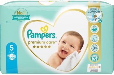 Pampers Premium Care 11-16 kg (44 szt.) / Pieluchy / Rozmiar 5 (11-16 kg)