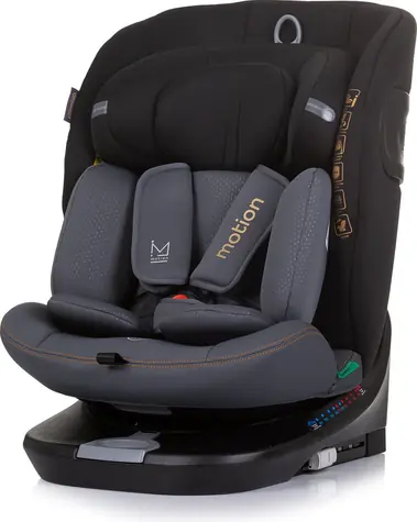 CHIPOLINO Fotelik samochodowy Motion i-Size 40-150cm Isofix 360, Obsidian