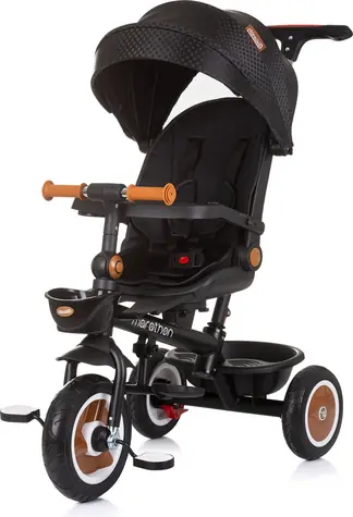 CHIPOLINO Trójkołowy z daszkiem Marathon 2w1 Obsidian