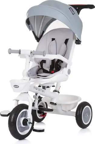 CHIPOLINO Trójkołowy rower z daszkiem Marathon 2w1 Ash Grey