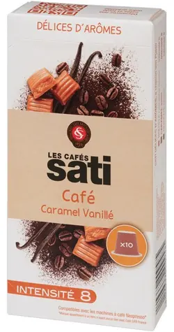 Les Cafés Sati Caramel Vanillé Nespresso 10 szt. / Kawa w kapsułkach 