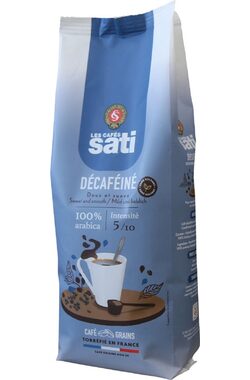 Les Cafés Sati Bezkofeinowa 500 g / Ziarna kawy / 100% Arabica