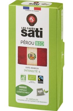 Les Cafés Sati Peru Bio Nespresso 10 szt. / Kawa w kapsułkach 