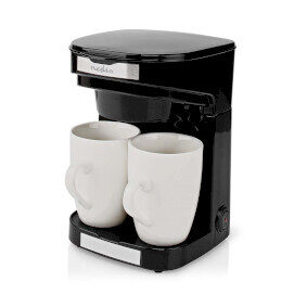 Nedis KACM140EBK czarny / Ekspres przelewowy / 450 W / 0,25 l / 2 filiżanki / filtr papierowy 