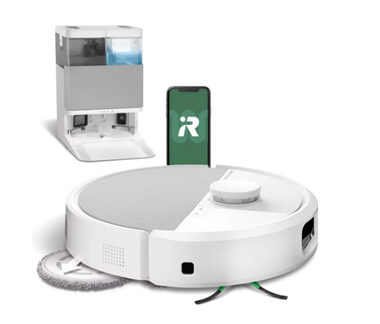 iRobot Roomba PLUS 505 Combo + stacja dokująca AutoWash biała / Robot odkurzający / WiFi / odkurzanie i mycie / 5000 mAh
