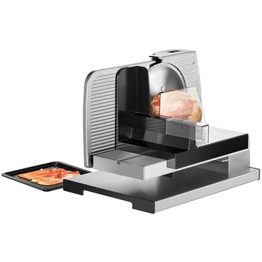 Nierozpakowany - Unold 78826 srebrny / elektryczna krajalnica do żywności / 100 W / średnica noża 170 mm / grubość cięcia 0-23 mm / nierozpakowany