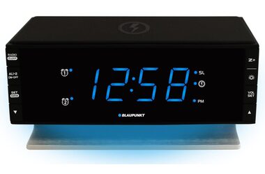 Blaupunkt CR55CHARGE czarny / radiobudzik / ładowarka bezprzewodowa / wyświetlacz LED 