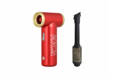 KiCA Jet Fan 2 wentylator + nasadka do odkurzacza czerwony / wentylator akumulatorowy i odkurzacz / 1100 mAh / USB-C