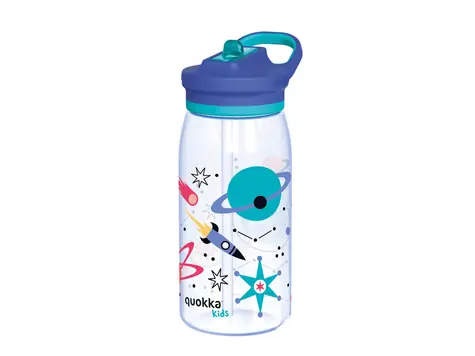 Quokka Butelka plastikowa ze słomką Glow Kids Space 580 ml