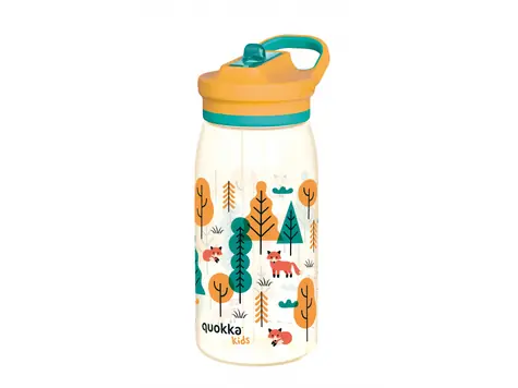 Quokka Butelka plastikowa ze słomką Glow Kids Forest 580 ml