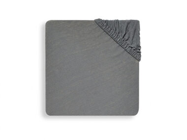 Prześcieradło z gumką Jollein 40/50 x 80/90 cm Storm Grey