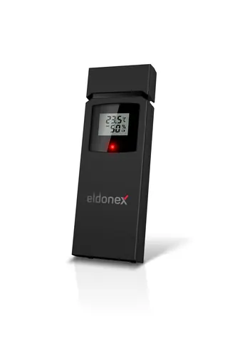Czujnik Eldonex WeatherCheck czarny / zewnętrzny bezprzewodowy czujnik / pomiar temperatury i wilgotności 