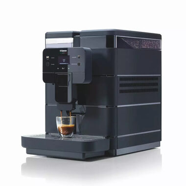 Zupełnie nowy - Saeco Royal Black / Automatyczny ekspres do kawy / 1400 W / 15 barów / 2,5 l / pojemnik 600 g / zupełnie nowy