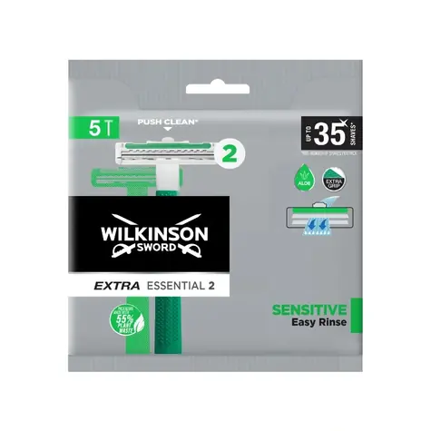 Wilkinson Extra Essential 2 Sensitive jednorazowe maszynki do golenia dla mężczyzn 5 szt.