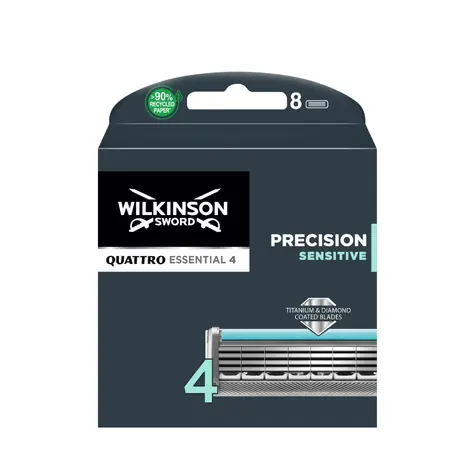 Wymienne głowice Wilkinson Quattro Essential Precision Sensitive, 8 szt.