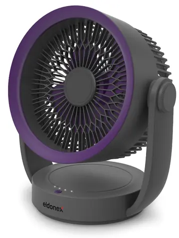 Eldonex CoolWind szary / Wentylator biurkowy / 9W / USB-C / 12,5 cm 