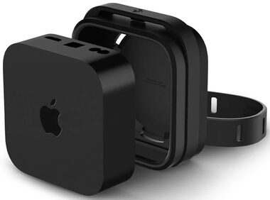 Uchwyt silikonowy Spigen Fit do Apple TV 4K 3. generacji (2022) czarny