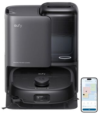 Odkurzacz automatyczny Anker Eufy Omni E25 czarny / Odkurzacz automatyczny z mopem / 20000 Pa / Worek na kurz 3 l / Zbiornik na wodę 2,5 l