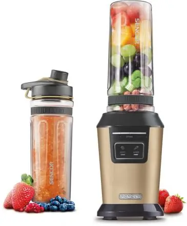 Sencor SBL 7077CH chromowany / blender do smoothie / 800 W / 2 x 600 ml