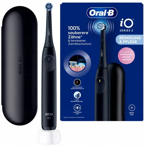 Oral-B iO Series 2 Night Black / Szczoteczka elektryczna / 3 tryby / etui podróżne / timer