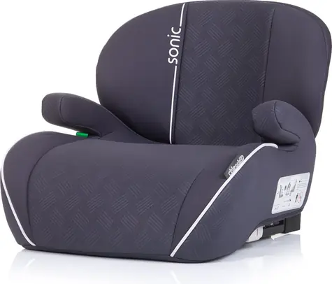 CHIPOLINO Fotelik podwyższający Sonic i-Size 125-150 cm Isofix, antracytowy