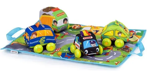 CHIPOLINO 2w1 kocyk do zabawy z samochodami