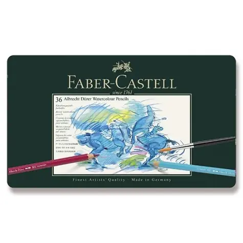 Faber-Castell Albrecht Dürer - Kredki akwarelowe heksagonalne - 36 szt. / artystyczne / pudełko blaszane