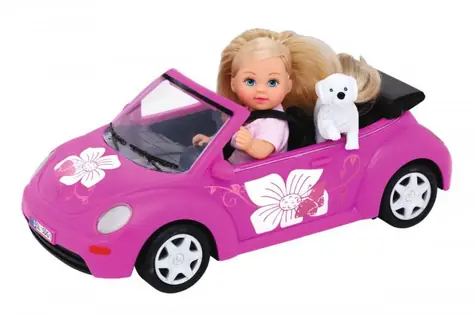 Simba Evička z samochodem Lalka New Beetle 12 cm / od 3 lat