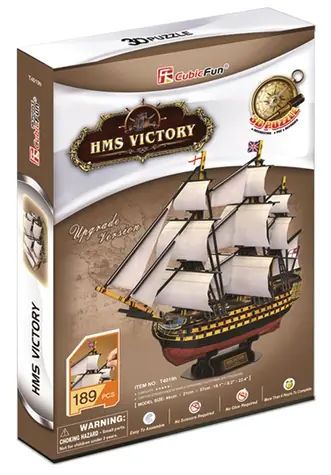 CubicFun Puzzle 3D Żaglowiec HMS Victory / 189 elementów / Poziom trudności: 6