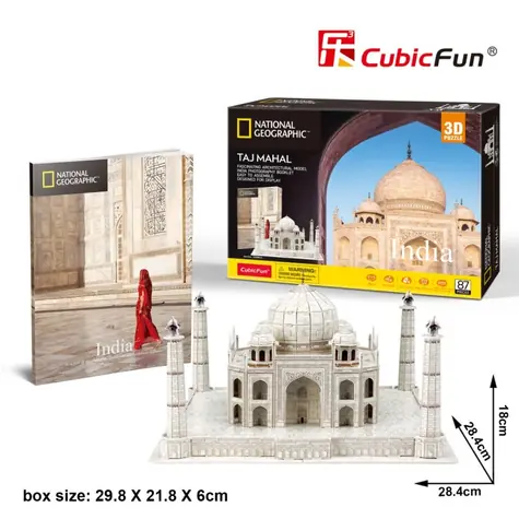 Puzzle 3D CubicFun National geographic - Taj Mahal / 87 elementów / 28,4 x 28,4 x 18 cm
