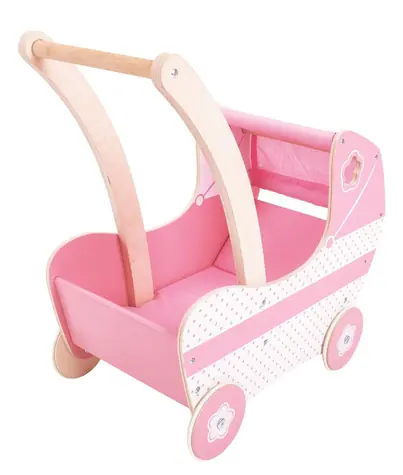 Bigjigs Toys Drewniany wózek dla lalek / od 3 lat
