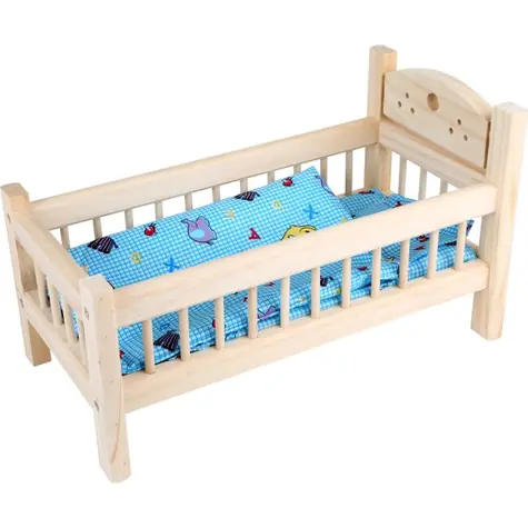 Łóżeczko dla lalek Small Foot Wooden toys naturalne / od 3 lat