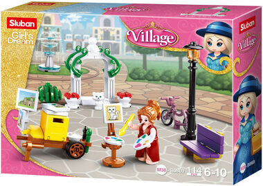 Sluban Girls Dream Village M38-B0869 Malarz w parku / Kompatybilny z Lego / Liczba figurek|sztuk: 1|114 / od 6 lat