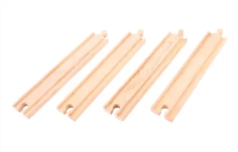 Bigjigs Rail Długie proste szyny 21cm 4 szt. / od 3 lat