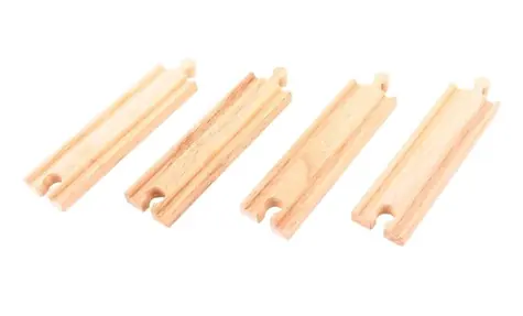 Bigjigs Rail Średnie proste tory 16cm 4szt / od 3 lat