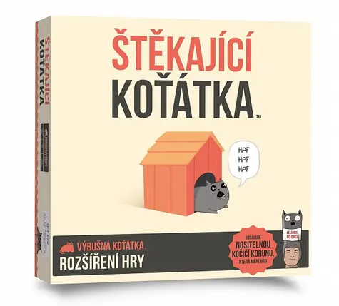 Asmodee Explosive Kittens - 3. dodatek Barking Kittens / Czas trwania gry 15 minut / Liczba graczy 2 - 5 / od 7 lat