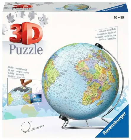 Ravensburger Puzzle 3D Puzzle-Kulka Globus / 540 elementów / od 10 lat