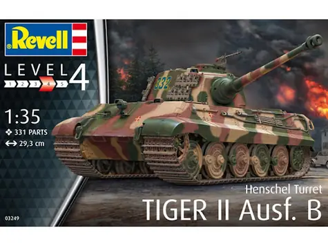 Revell Tiger II Ausf. B / Model plastikowy / 1:35 / Ilość części 331 / Trudność 4 / od 12 lat