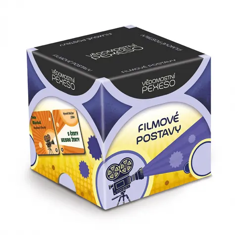 Pexeso pamięciowa Albi Knowledge - postacie z filmów / Czas trwania gry: 10+ minut / Liczba graczy: 2+ / od 12 lat