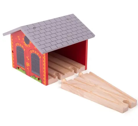 Zajezdnia Bigjigs Rail Brick na dwa pociągi / od 3 lat
