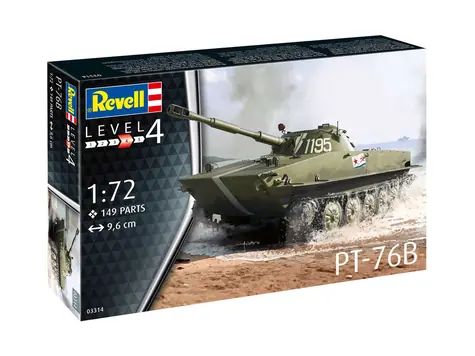 Revell PT-76B / Model plastikowy / 1:72 / Ilość części 120 / Trudność 4 / od 12 lat