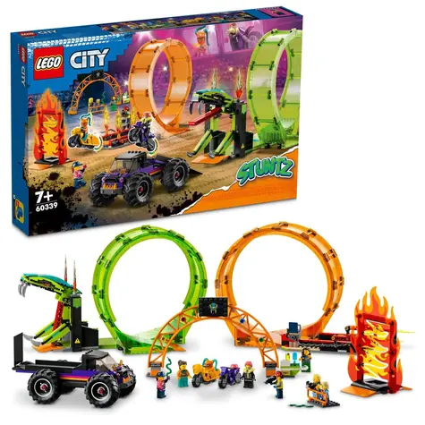 LEGO® City 60339 Podwójna pętla kaskaderska / Liczba elementów: 598 / od 7 lat