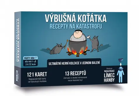 Asmodee Explosive Kittens - Przepisy na katastrofę / Czas trwania gry 15 minut / Liczba graczy 2 - 5 / od 7 lat
