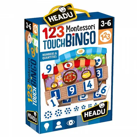 Headu EN: Montessori - Bingo dotykowe / od 3 roku życia / w oryginale EN