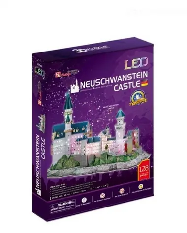 Puzzle CubicFun 3D Zamek Neuschwanstein / 128 elementów / od 8 lat
