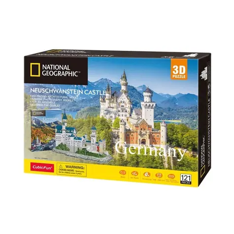 CubicFun Puzzle 3D Zamek Neuschwanstein / 121 elementów / od 6 lat