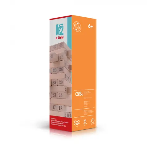 Wieża Albi z liczbami / Czas trwania gry: 15 minut / Liczba graczy: 2 / od 6 lat