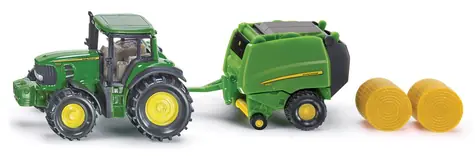 Siku Blister - traktor John Deere z prasą / od 3 lat
