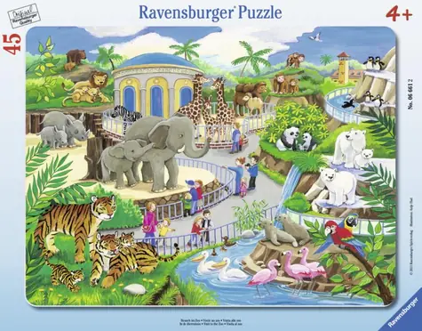 Ravensburger - Puzzle - Wizyta w Zoo / 45 elementów / od 4 lat