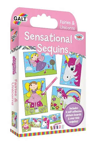 Galt Sensational Sequins - Wróżki i jednorożce / od 3 lat